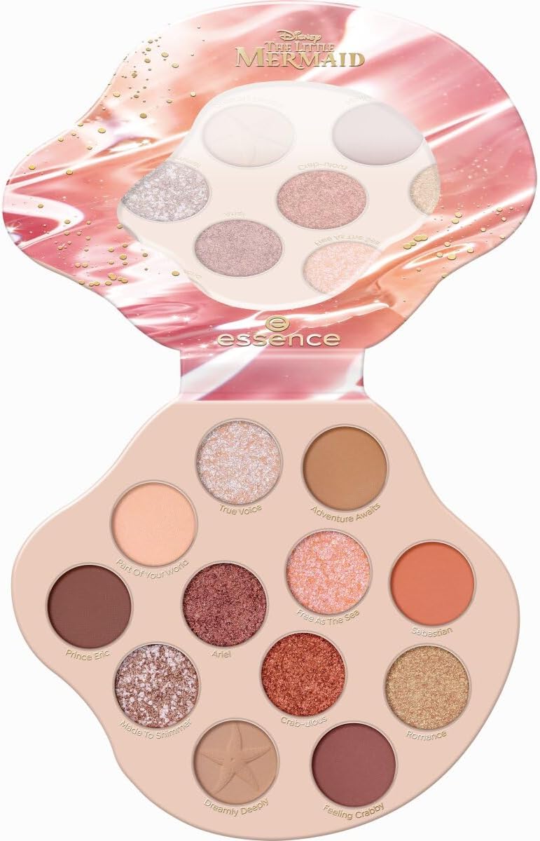 essence Disney THE LITTLE MERMAID eyeshadow palette, longlasting, highly pigmented, instant result, shimmery, metallic (8.8g) - View 5 of 6