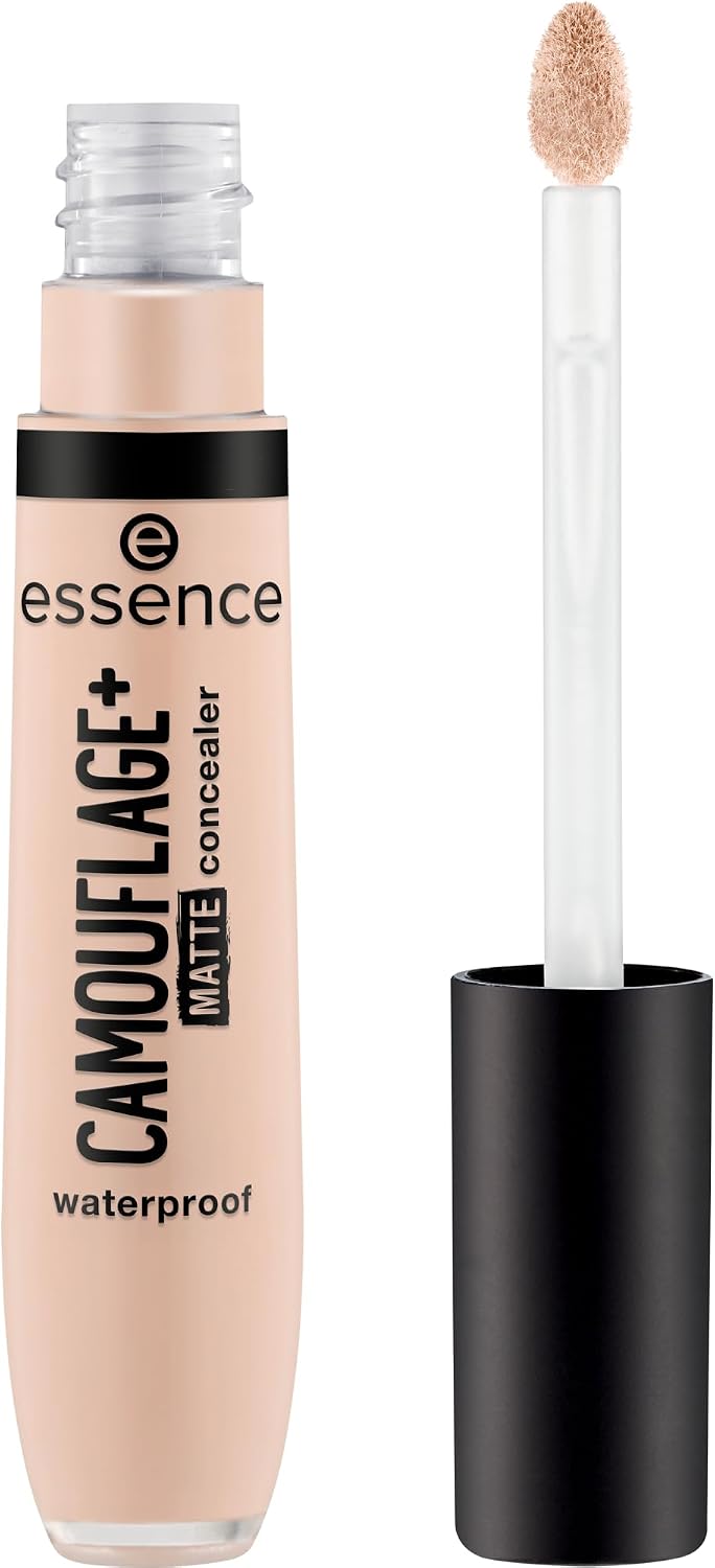 essence CAMOUFLAGE+ MATTE Concealer, No. 20, Nude, Long-Lasting, Matting, Covering, Matte, Vegan, Oil-Free, Paraben-Free, No Microplastic Particles, Pack of 1 (8 ml) - View 4 of 4