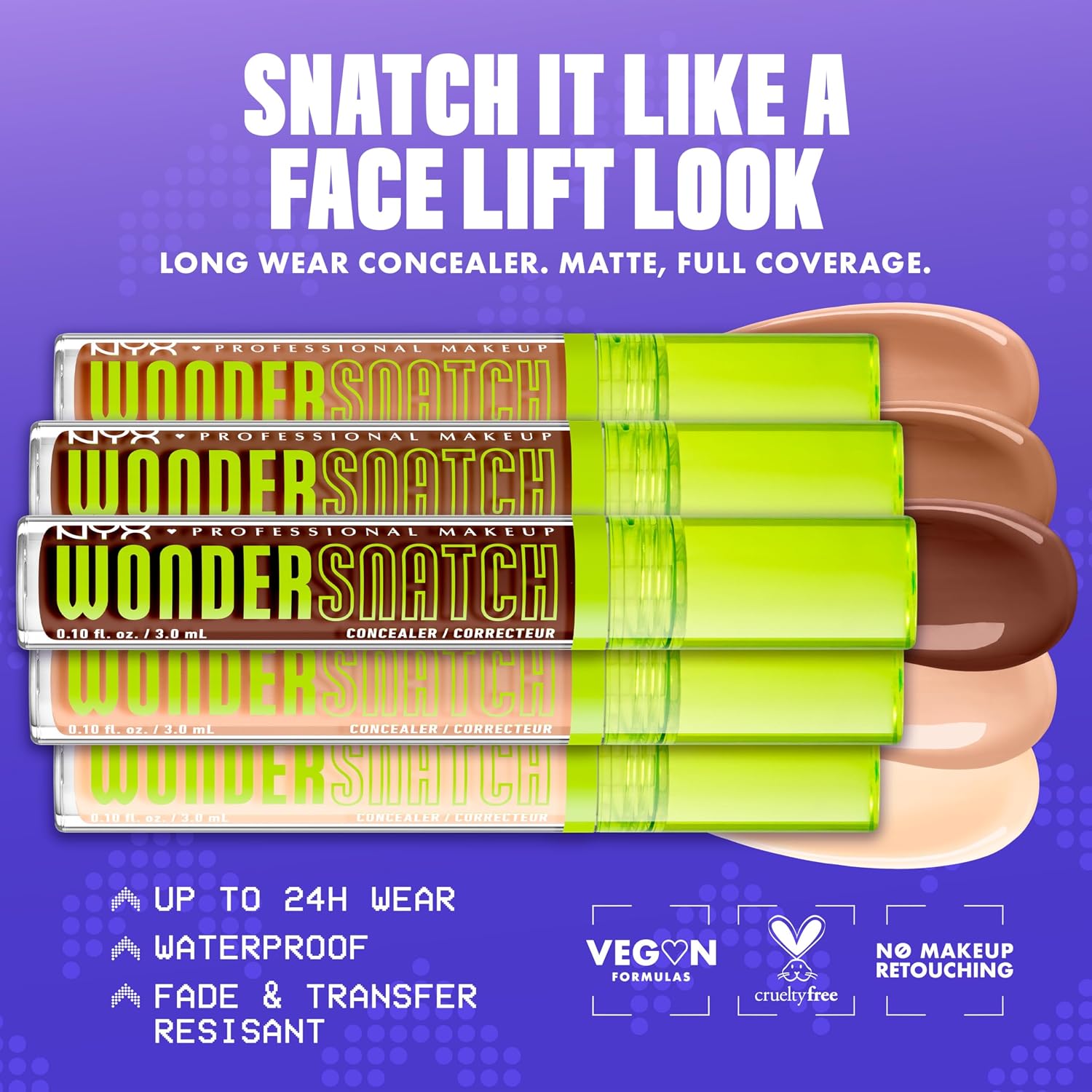 NYX Professional Makeup Wonder Snatch Concealer, Liquid Concealer, Up to 24h Hydration, Waterproof Wear, Walnut - View 2 of 5