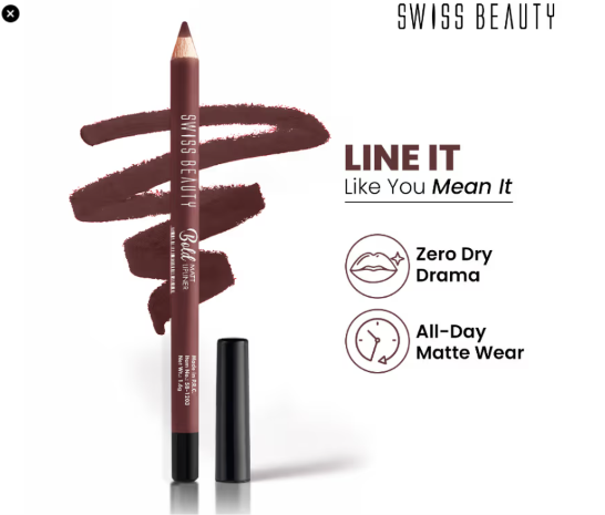 Swiss Beauty Bold Matt Lip Liner Pencil, Long-lasting , Matte Finish , Non-Drying - 14 Bobby Brown (pack of 2 ) - Related product
