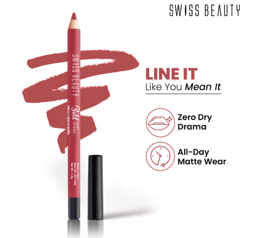 Swiss Beauty Bold Matt Lip Liner Pencil, Long-lasting , Matte Finish , Non-Drying - 13 Sandy Pink  (Pack of 2 ) - Related product