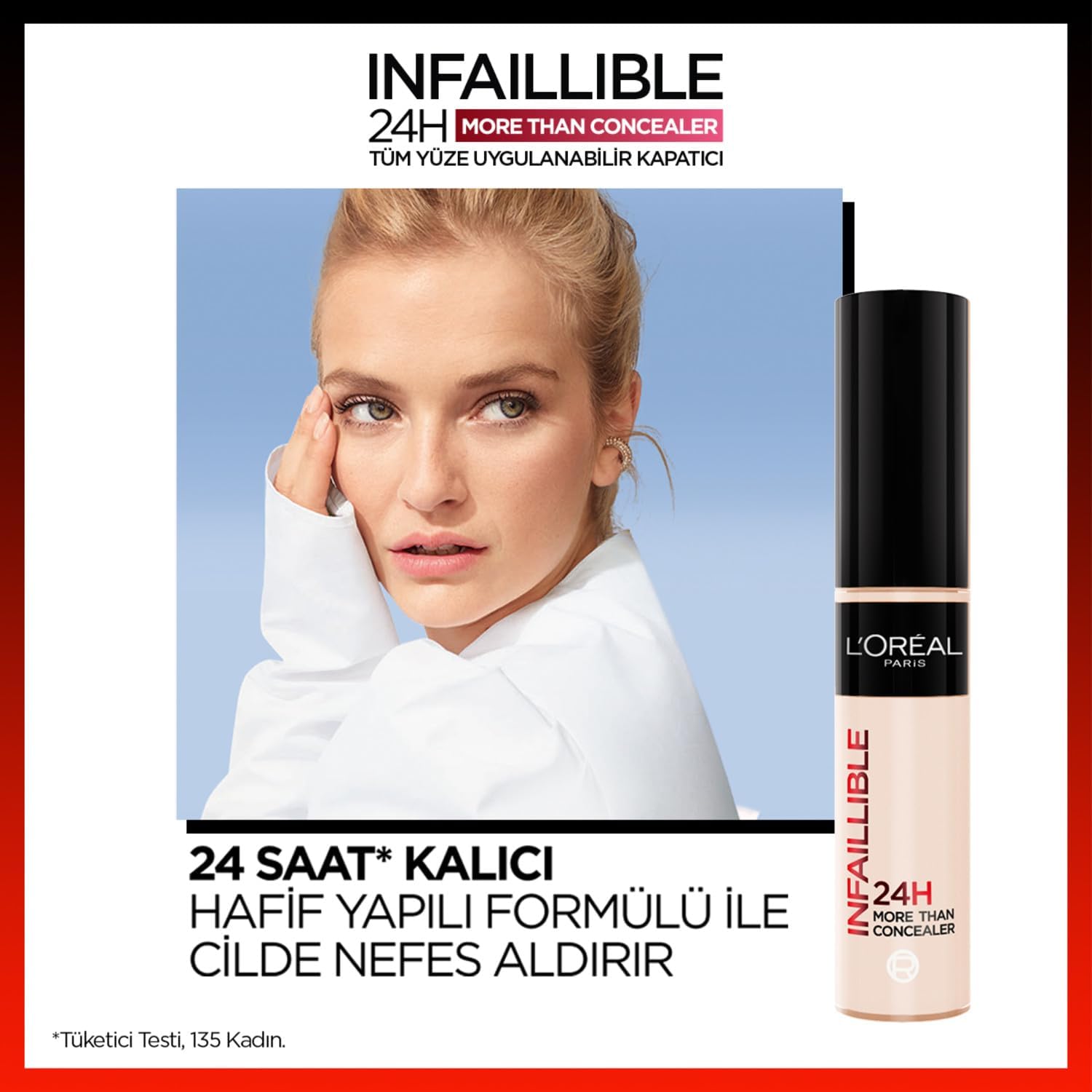 L’Oréal Paris Concealer, Full Coverage, Longwear With A Matte Finish, Infallible 24H More Than Concealer, 323 Fawn - View 8 of 9