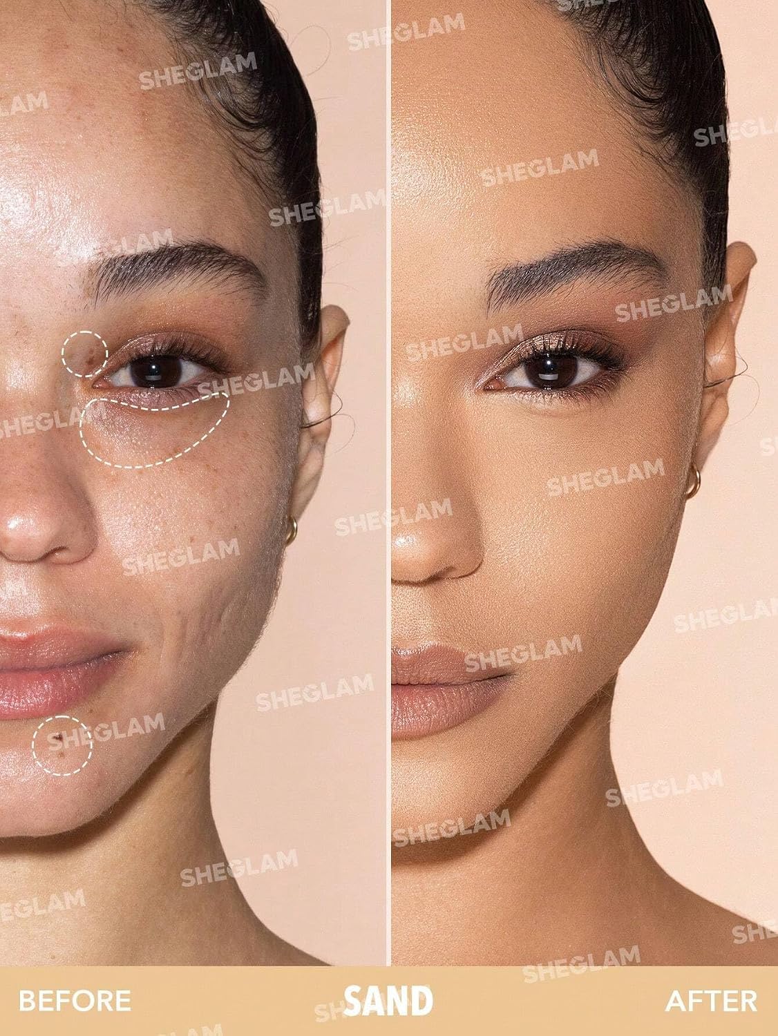 SHEGLAM Complexion Boost Concealer - With Sponge-head Applicator - High-coverage Formula (Sand) - View 5 of 6