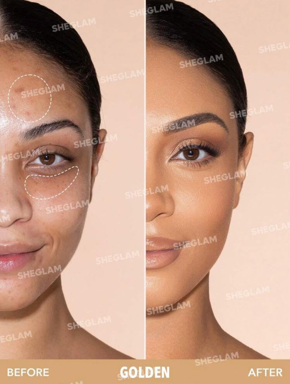 SHEGLAM Complexion Boost Concealer - With Sponge-head Applicator - High-coverage Formula (Golden) - View 7 of 8