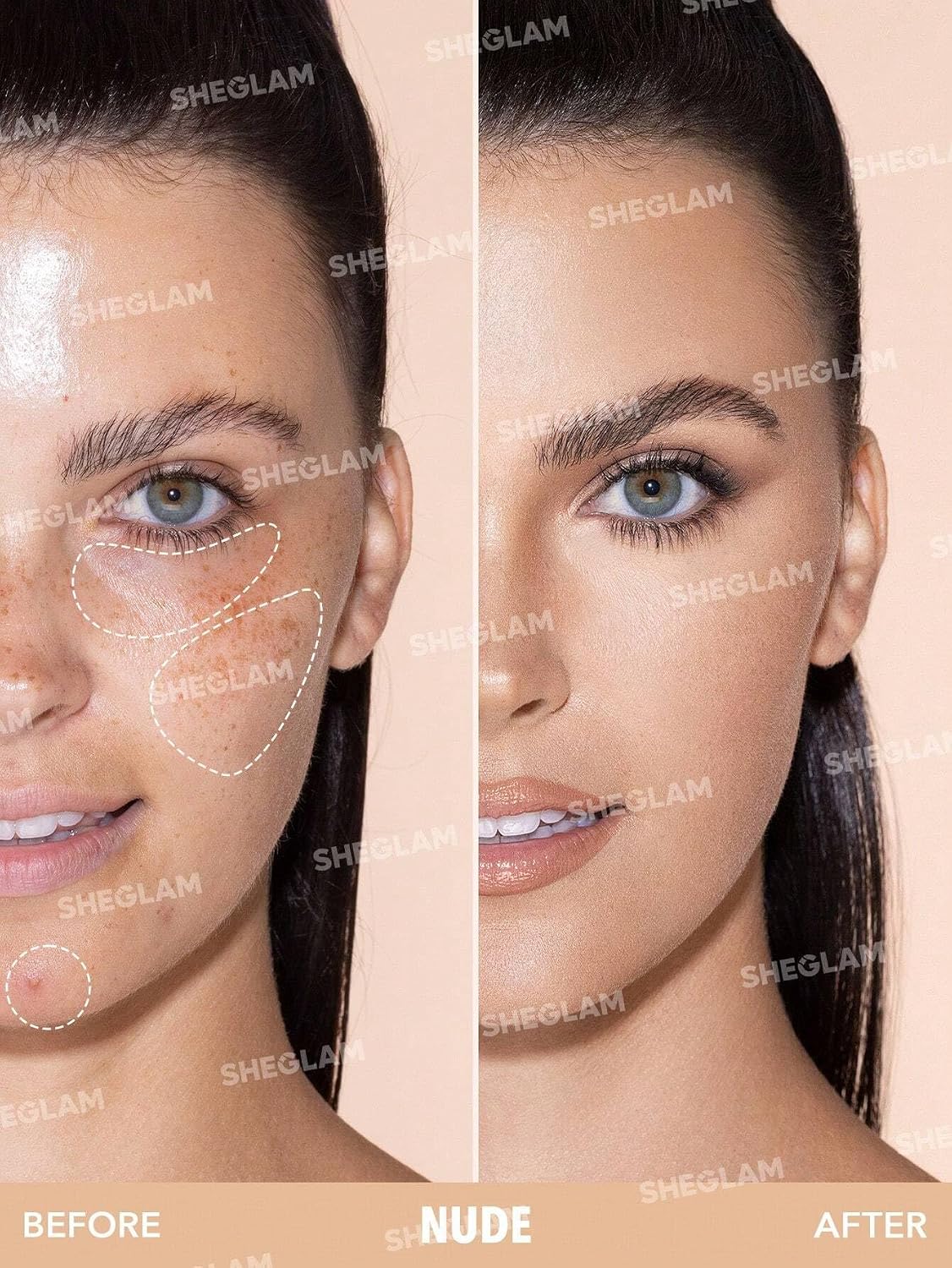 SHEGLAM Complexion Boost Concealer - With Sponge-head Applicator - High-coverage Formula (Nude) - View 5 of 6