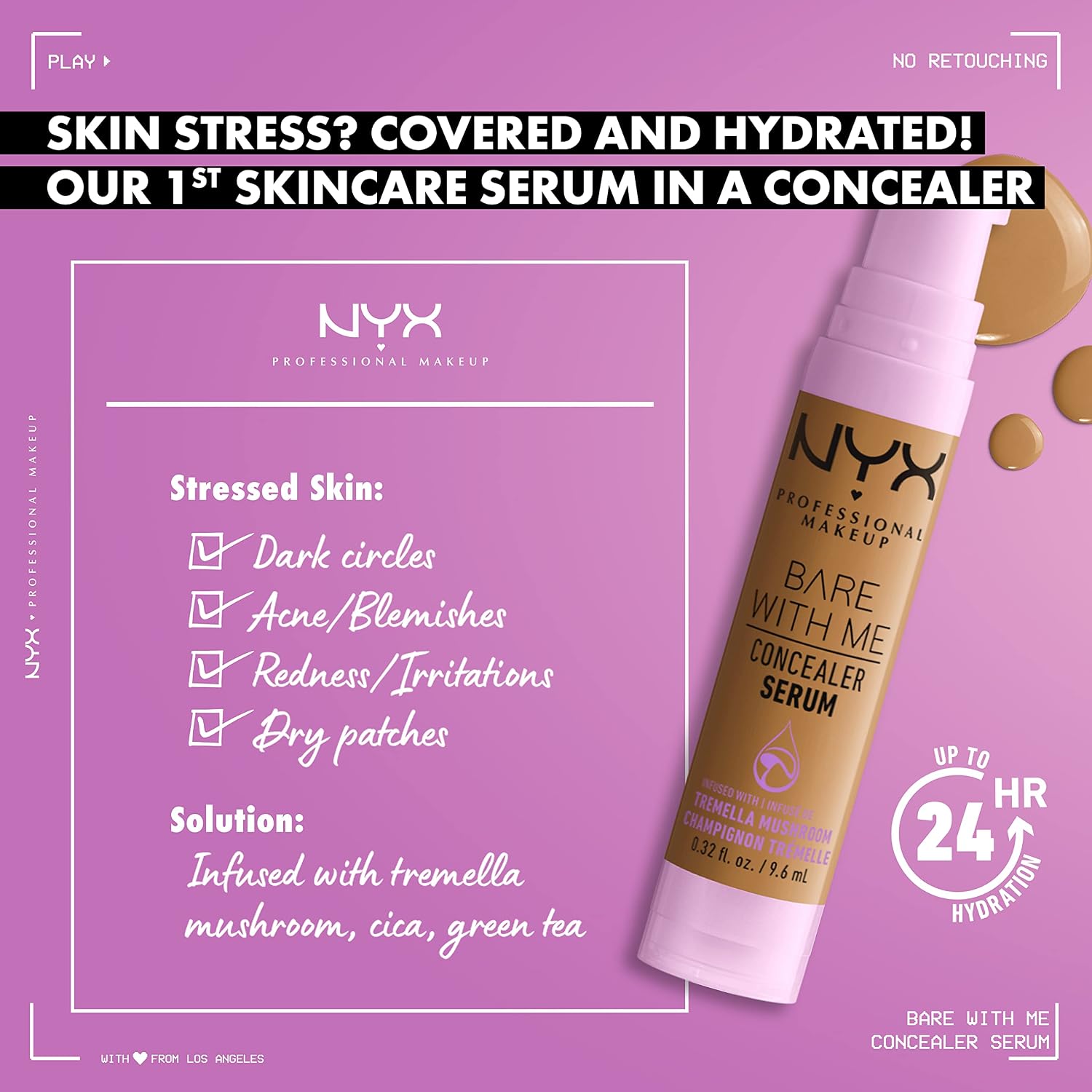 Nyx Professional Makeup Bare With Me Concealer Serum, Natural, Medium Coverage, Mocha, 9.6Ml - View 6 of 6