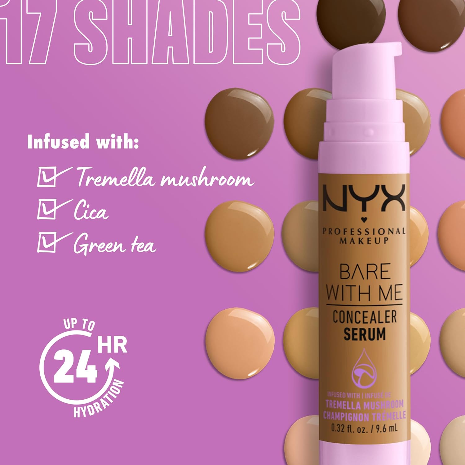 Nyx Professional Makeup Bare With Me Concealer Serum, Natural, Medium Coverage, Rich, 9.6Ml - View 3 of 6