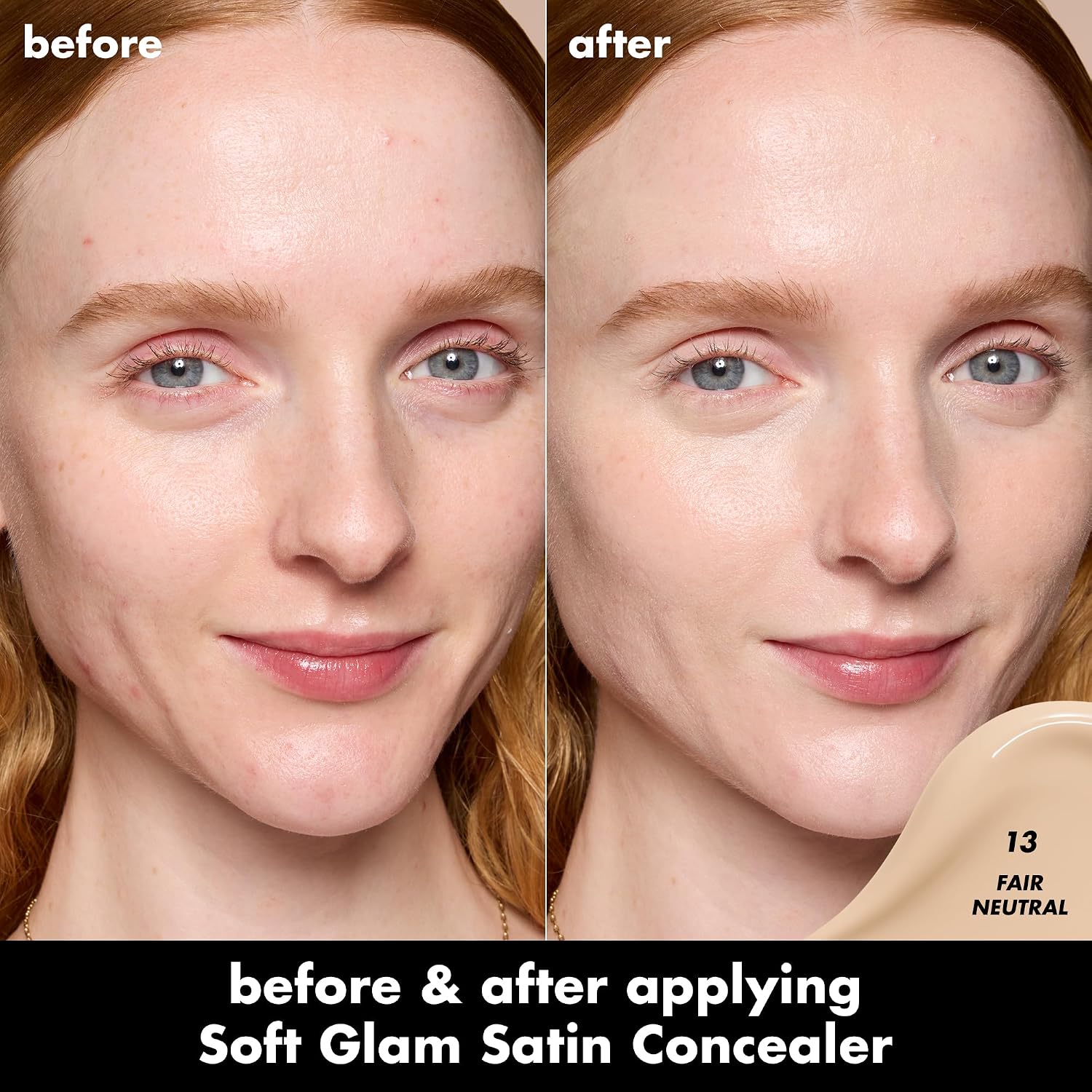 e.l.f. Soft Glam Satin Concealer, Medium Coverage for Impurities and Eye Area, Does Not Settle, Long-Lasting, Vegan and Cruelty Free, 13 Fair Neutral - View 9 of 9