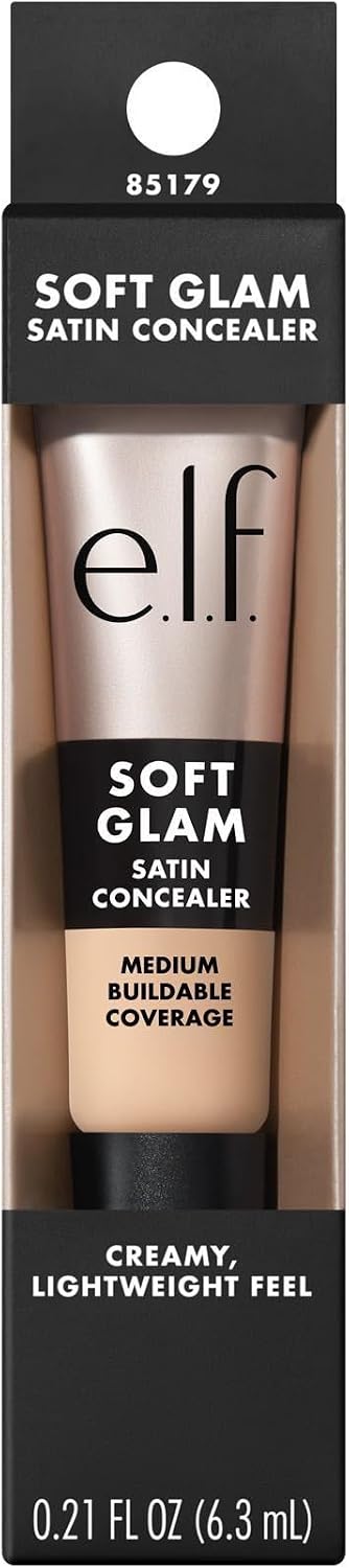 e.l.f. Soft Glam Satin Concealer, Medium Coverage for Impurities and Eye Area, Does Not Settle, Long-Lasting, Vegan and Cruelty Free, 14 Fair Cool - View 2 of 9