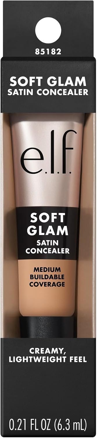 e.l.f. Soft Glam Satin Concealer, Medium Coverage for Impurities and Eye Area, Does Not Settle, Long-Lasting, Vegan and Cruelty Free, 21 Light Neutral - View 2 of 10