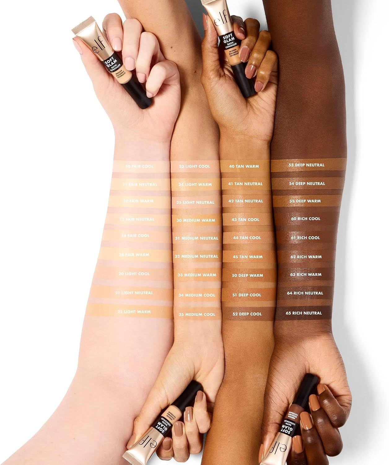 e.l.f. Soft Glam Satin Concealer, Medium Coverage for Impurities and Eye Area, Does Not Settle, Long-Lasting, Vegan and Cruelty-Free, 24 Light Warm - View 9 of 10