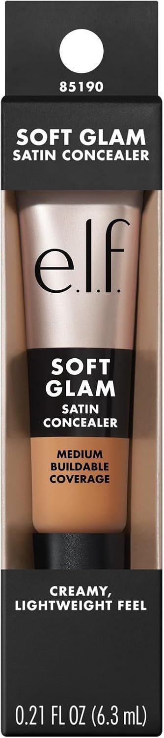 e.l.f. Soft Glam Satin Concealer, Medium Coverage for Impurities and Eye Area, Does Not Settle, Long-Lasting, Vegan and Cruelty Free, 33 Medium Warm - View 2 of 10
