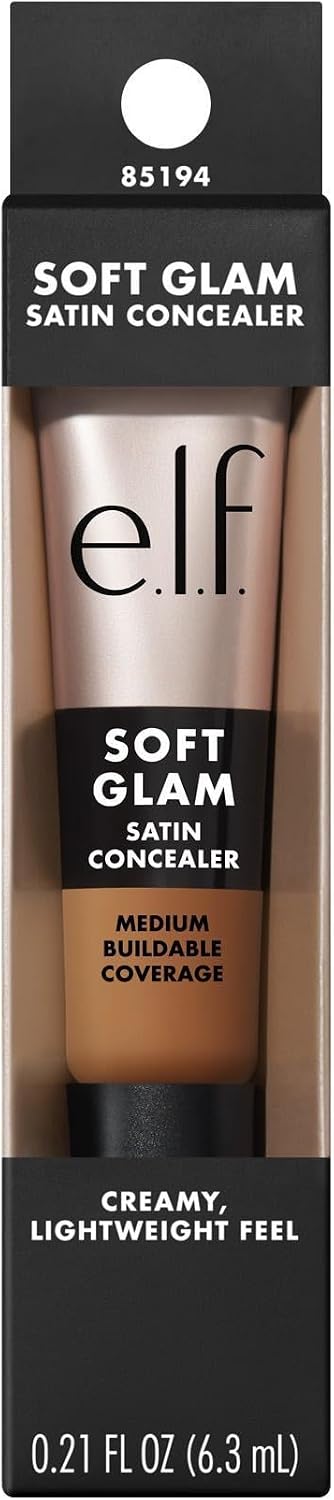 e.l.f. Soft Glam Satin Concealer, Medium Coverage for Impurities and Eye Area, Does Not Settle, Long-Lasting, Vegan and Cruelty Free, 41 Tan Neutral - View 2 of 10