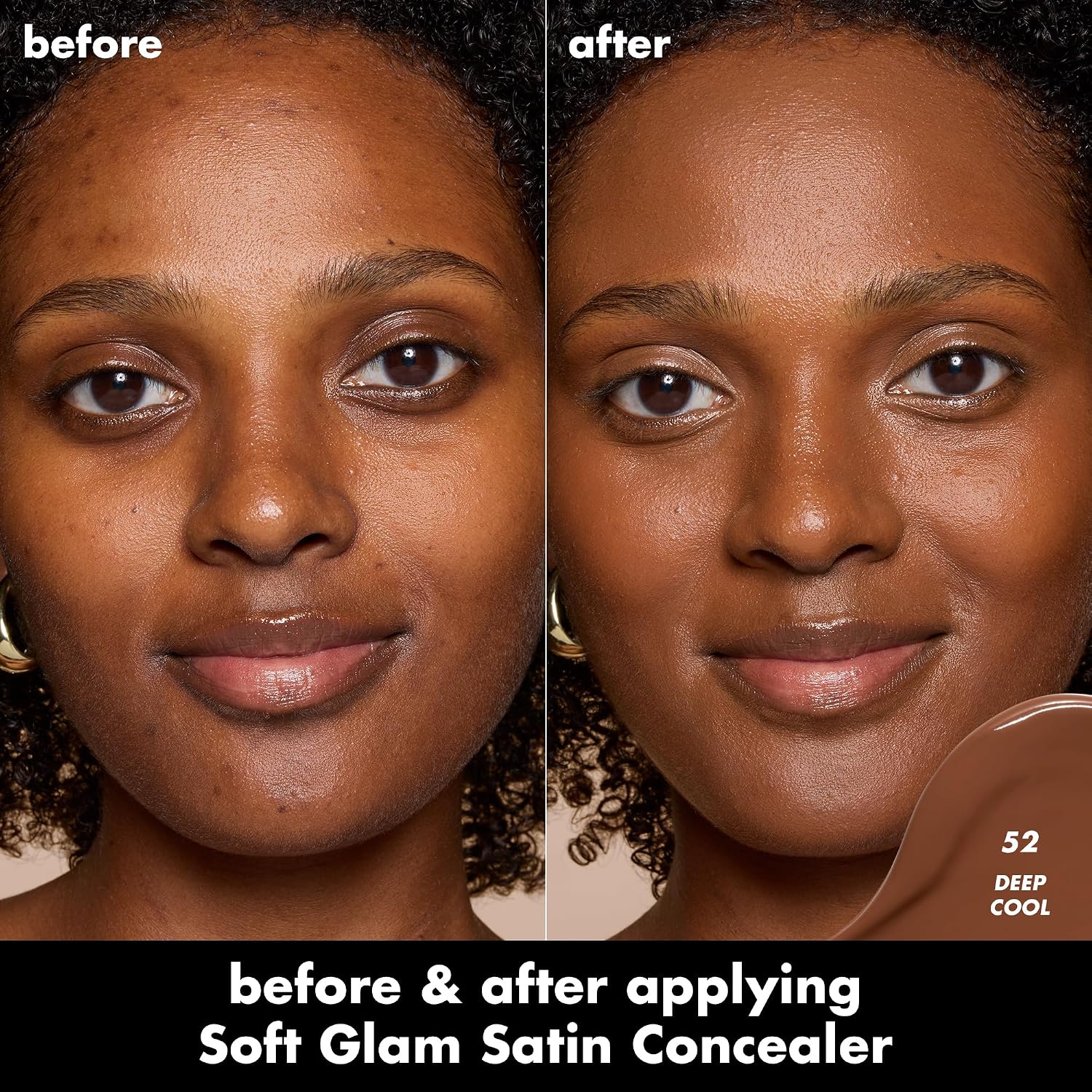 e.l.f. Soft Glam Satin Concealer, Medium Coverage for Impurities and Eye Area, Does Not Soop, Long-Lasting, Vegan and Cruelty Free, 52 Deep Cool - View 10 of 10