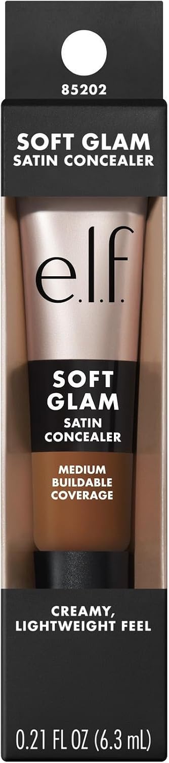 e.l.f. Soft Glam Satin Concealer, Medium Coverage for Impurities and Eye Area, Does Not Settle, Long-Lasting, Vegan and Cruelty Free, 53 Deep Neutral - View 2 of 10