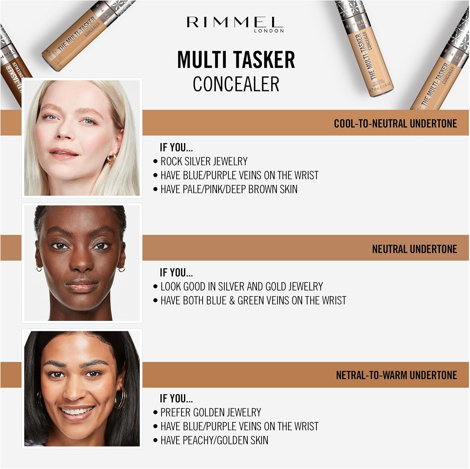 Rimmel London The Multi-Tasker, 48 Vanilla, Concealer, Up To 24-Hour Wear, Up To 24-Hour Hydration, High-Pigment Formula, Blendable, Vegan Formula, 10ml (0.33oz) - View 2 of 7