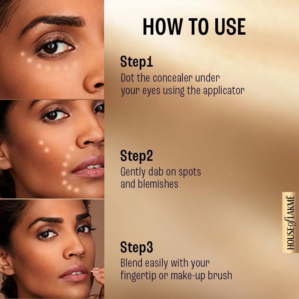 LAKMÉ Powerplay Priming Concealer Built in Primer, Hydrating, Conceals Dark Circles 20 Nude, 5.4ml (Fashionista Collection) - View 2 of 7