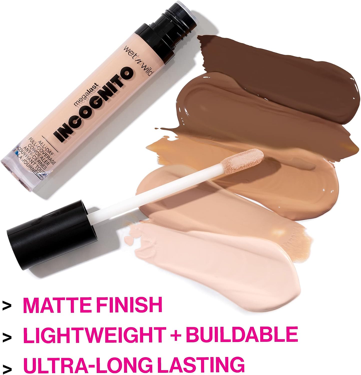 Wet n Wild Mega Last Incognito All-Day Full Coverage Concealer, Medium Honey, 0.18 Ounce - View 5 of 5