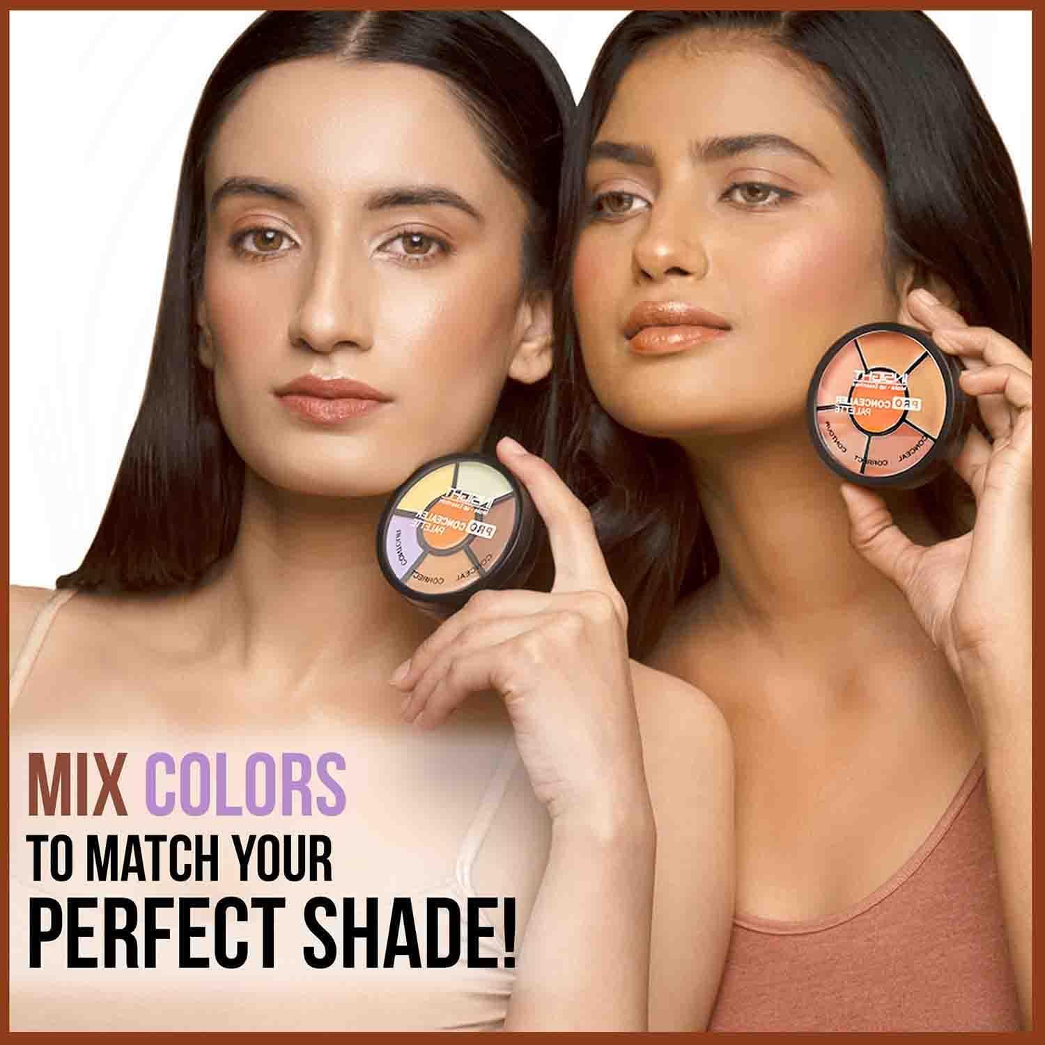  Pro Concealer Palette - Shade Corrector | Makeup Wheel for Face | Satin–Matte Finish | 3-in-1 Conceal, Contour & Correct | Waterproof | Full Coverage | 15gm - View 4 of 8