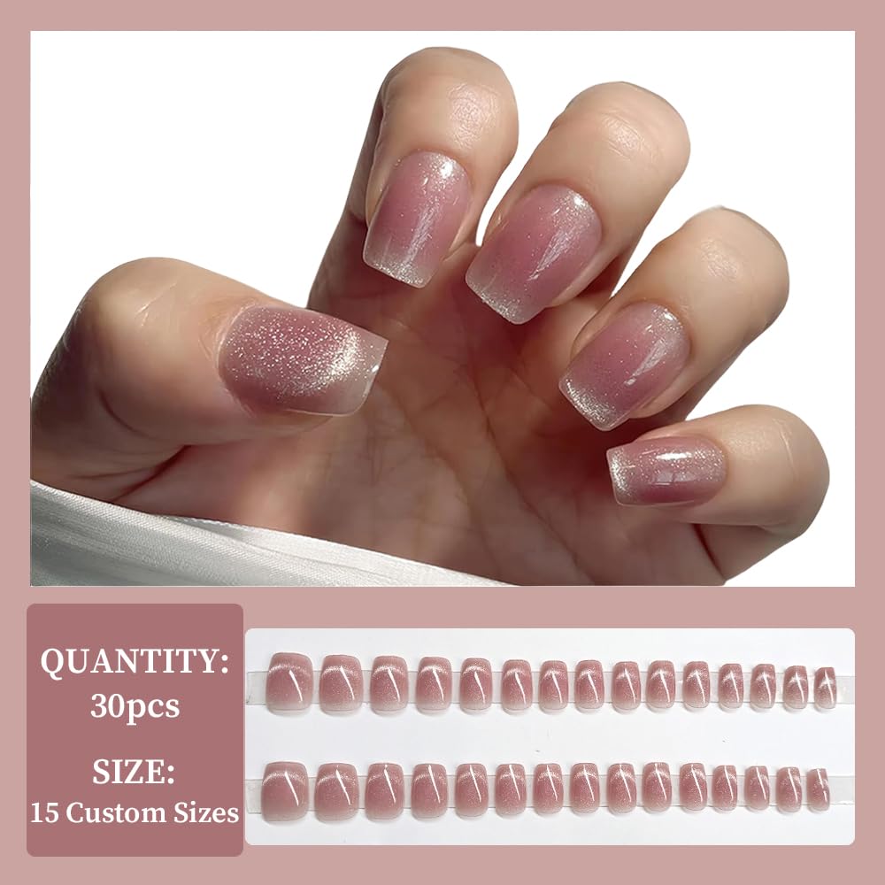 Anzailala 30 Pcs Press On Nails for Women, Short Fake Nails Kit (30 Pcs) - View 6 of 6