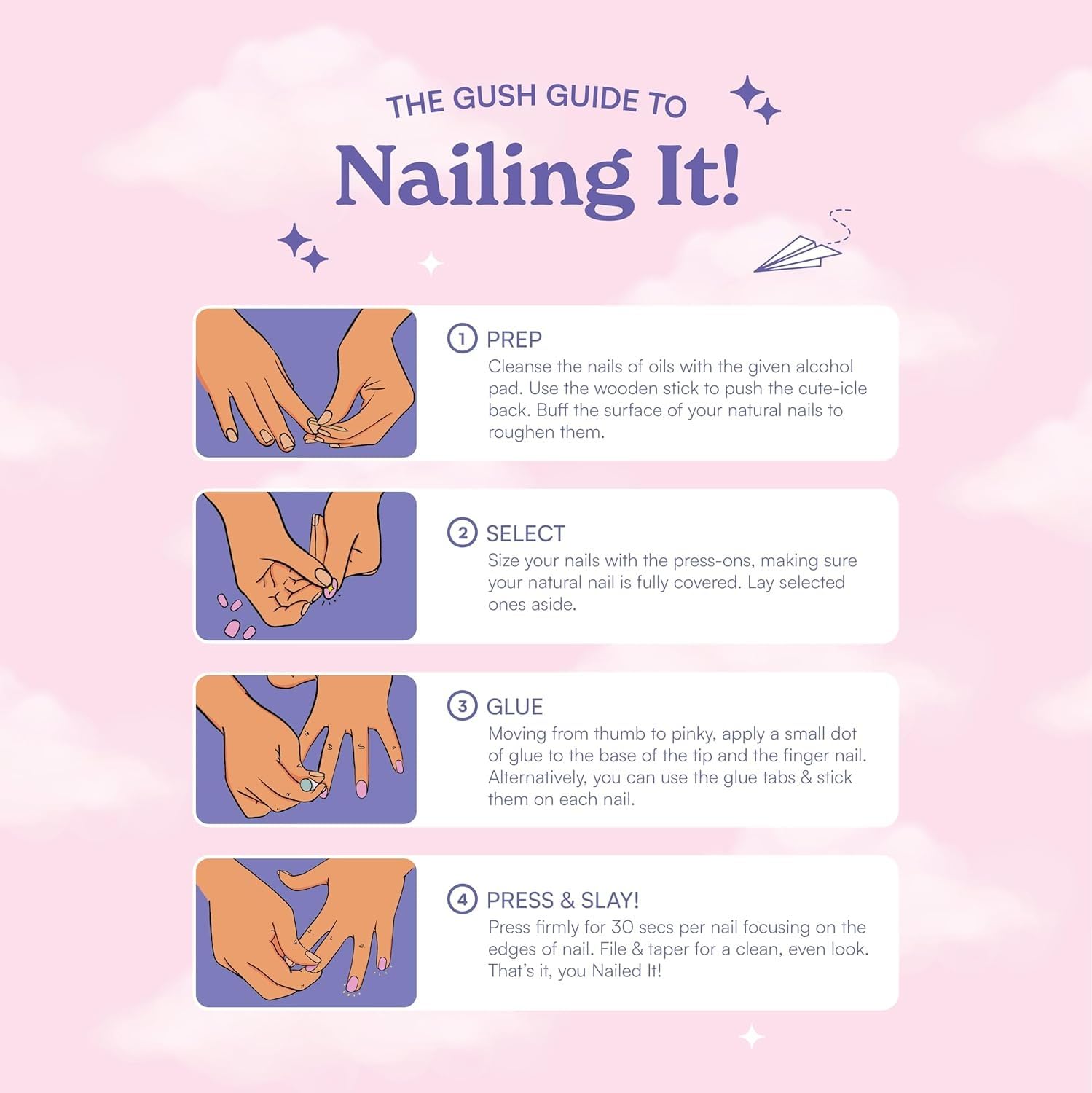 Gush Beauty Press On Nails, Pinkey Promise - Medium Square | 24 Pack - View 2 of 6