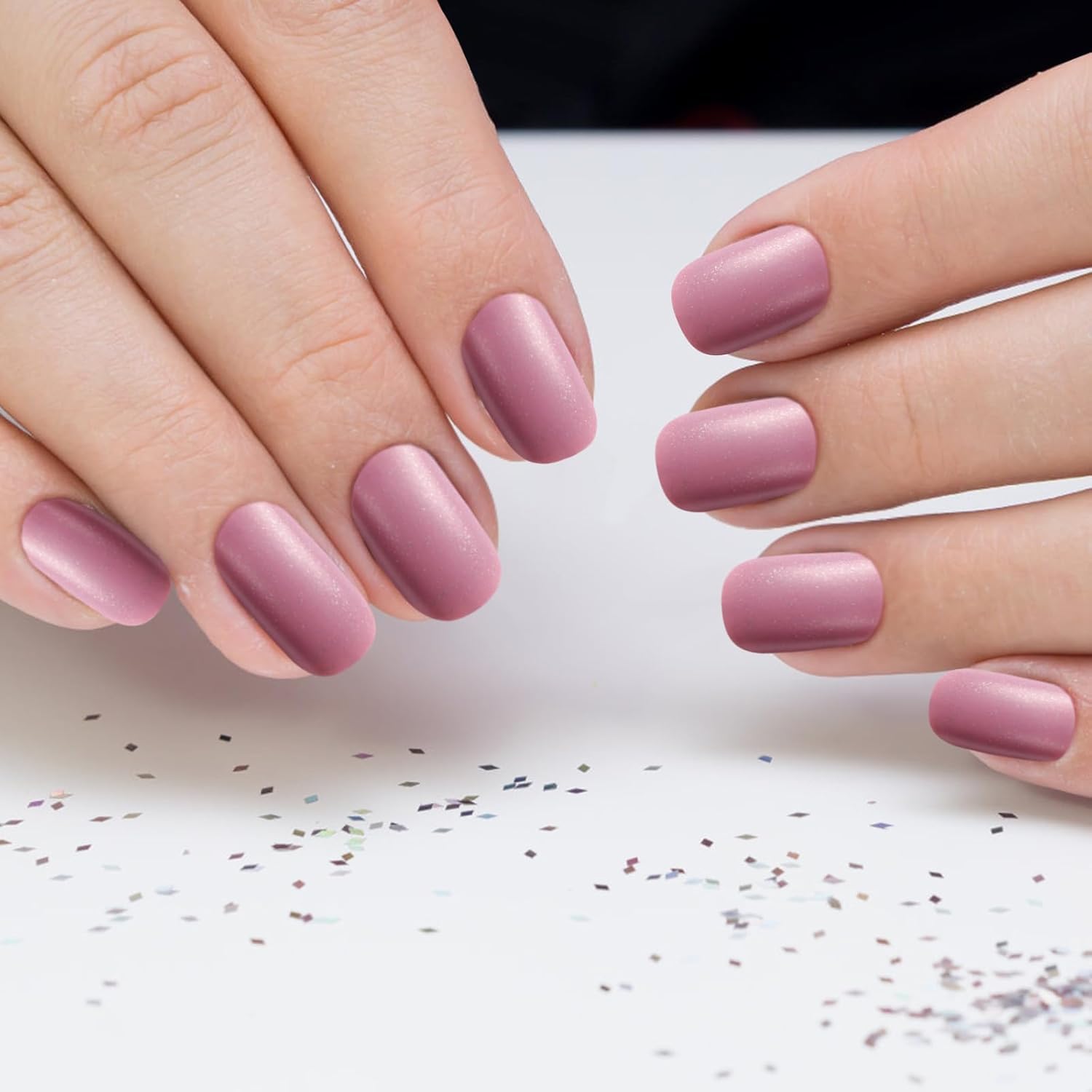 NAILWIND 120 Pcs Soft Gel Nails | Medium Round Artificial Nails Extensions | Combo in 5 Colors With Glue Stickers | Acrylic Nails Press ons for Women Girls (06) - View 5 of 5
