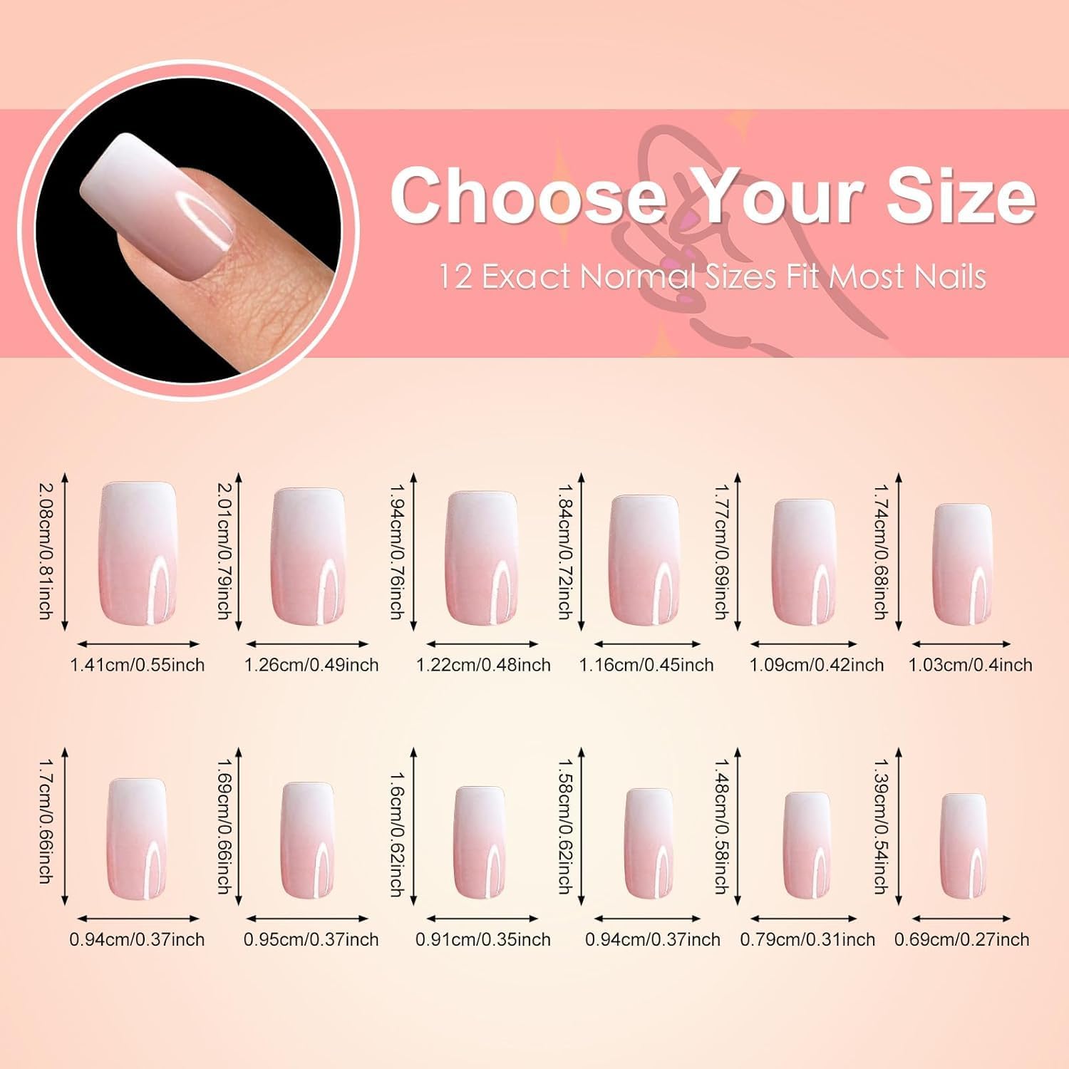 NAILWIND 120 Pcs Soft Gel Nails | Medium Round Artificial Nails Extensions | Combo in 5 Colors With Glue Stickers | Acrylic Nails Press ons for Women Girls (05) - View 3 of 5